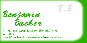 benjamin bucher business card